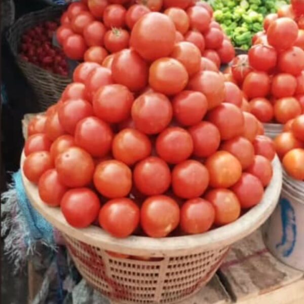 Half basket of tomato