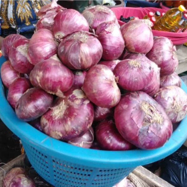 Half basket of Onions