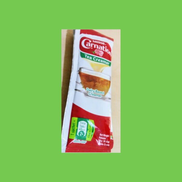 Stripe of 10 29g/26.8ml carnation tea creamer